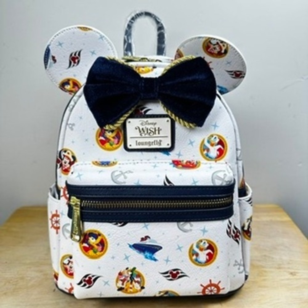 Loungefly Disney‎ Cruise Line Wish Mini Inaugural Sailing Mini Backpack Nautical